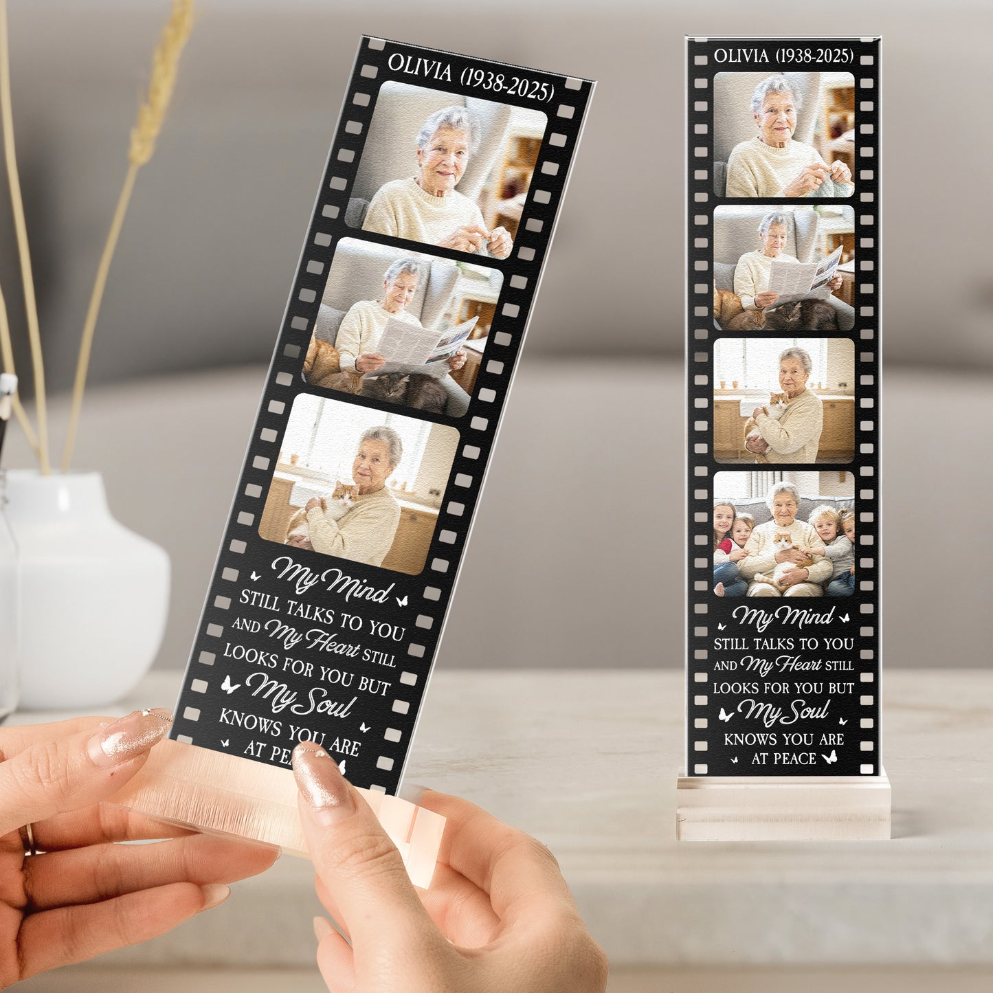 My Mind Still Talks To You - Custom Acrylic Photo Film Strip