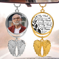 My Mind Still Talks To You - Custom Angel Wings Photo Ornament