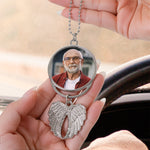 My Mind Still Talks To You - Custom Angel Wings Photo Ornament