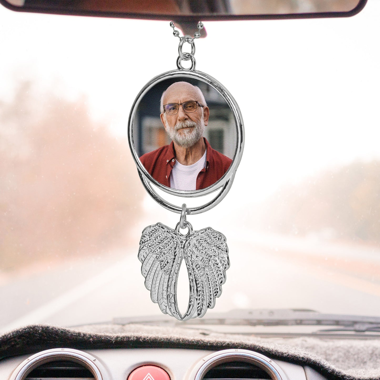 My Mind Still Talks To You - Custom Angel Wings Photo Ornament