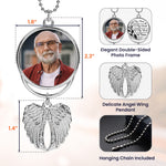 My Mind Still Talks To You - Custom Angel Wings Photo Ornament