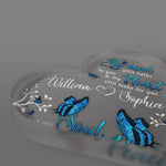 My Mind Still Talks To You, My Heart Still Looks For You - Personalized Heart Shaped Acrylic Plaque