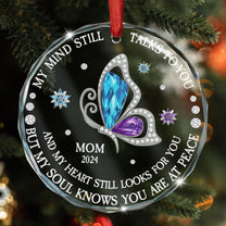 My Mind Still Talks To You - Personalized Glass Ornament