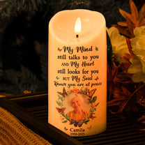 My Mind Still Talks To You - Personalized Photo LED Candle