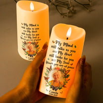 My Mind Still Talks To You - Personalized Photo LED Candle