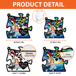 My Missing Piece Anniversary Gifts Couples - Personalized Window Hanging Suncatcher Ornament