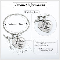 My Missing Piece Gift For Women - Personalized Heart Bracelet