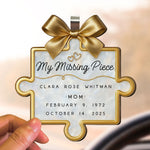 My Missing Piece - Personalized Wooden Car Visor Clip