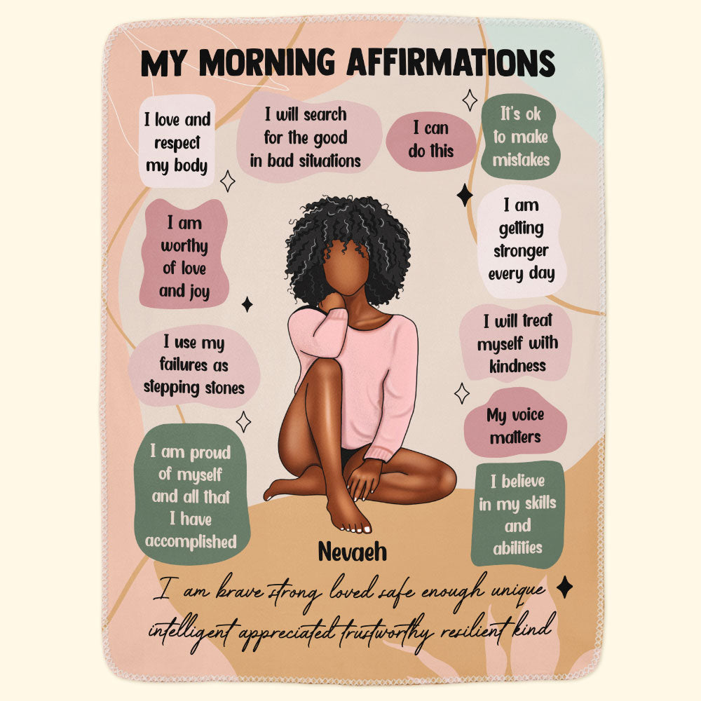 My Morning Affirmations - Personalized Blanket