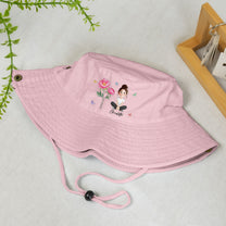 My Own Flower Birthday Cartoon Version - Personalized Bucket Hat