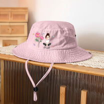 My Own Flower Birthday Cartoon Version - Personalized Bucket Hat