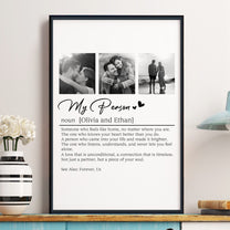 My Person Definition Anniversary Gift, Valentines Gift - Personalized Photo Poster