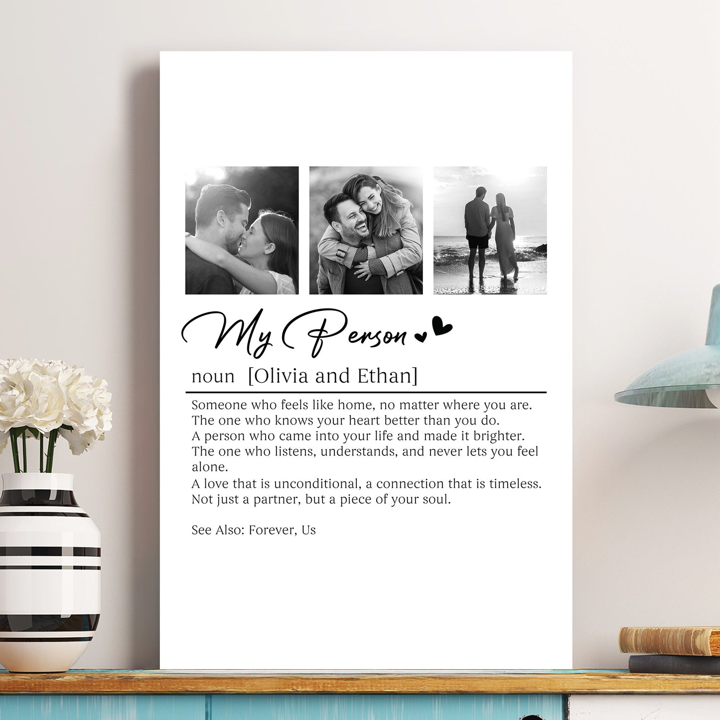 My Person Definition Anniversary Gift, Valentines Gift - Personalized Photo Poster