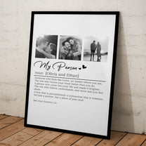 My Person Definition Anniversary Gift, Valentines Gift - Personalized Photo Poster