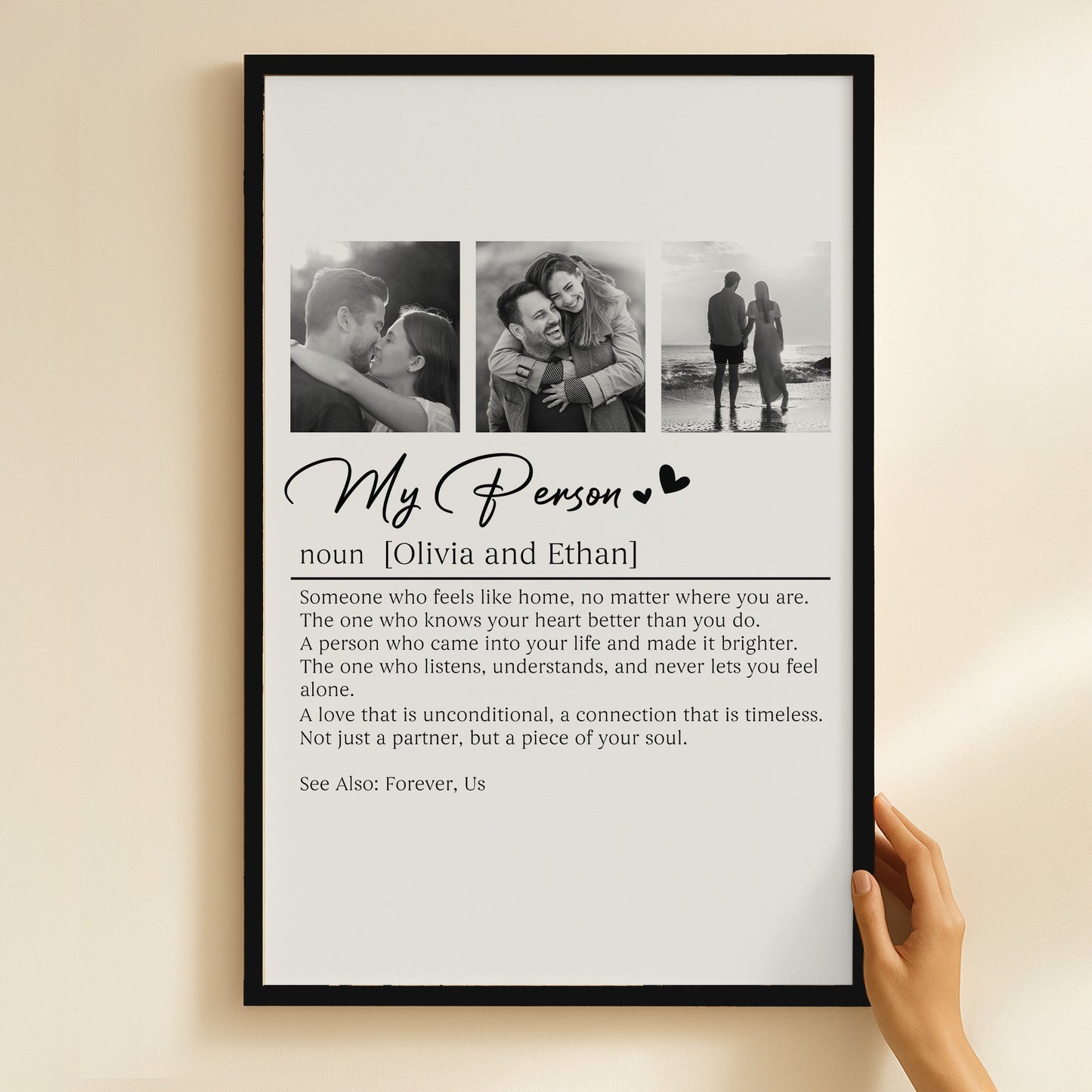 My Person Definition Anniversary Gift, Valentines Gift - Personalized Photo Poster