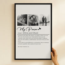 My Person Definition Anniversary Gift, Valentines Gift - Personalized Photo Poster