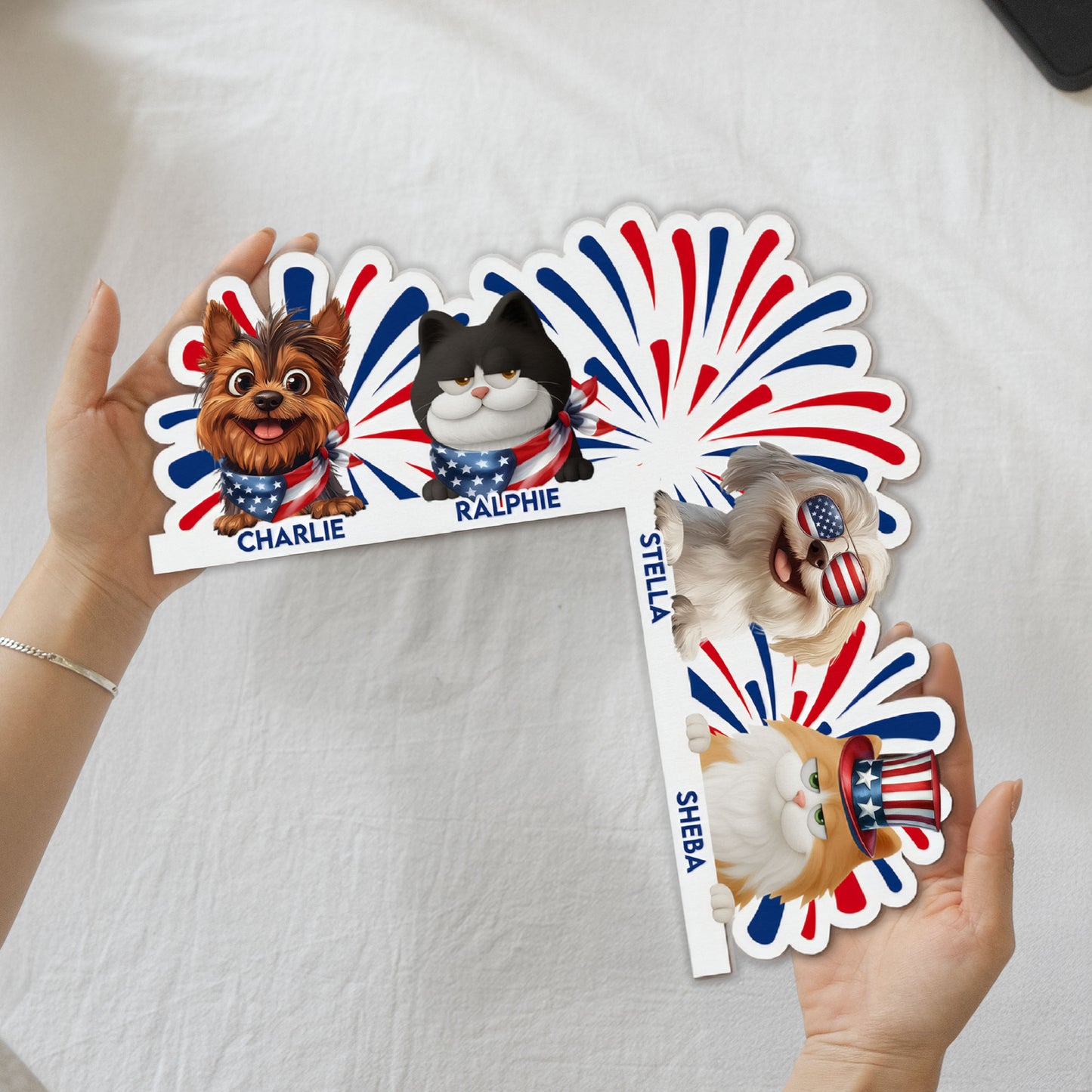 My Pets Are Waiting For America’s 250th - Personalized Door Corner Wood Sign