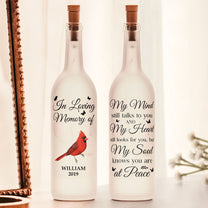 My Soul Knows You Are At Peace - Personalized Bottle Lamp