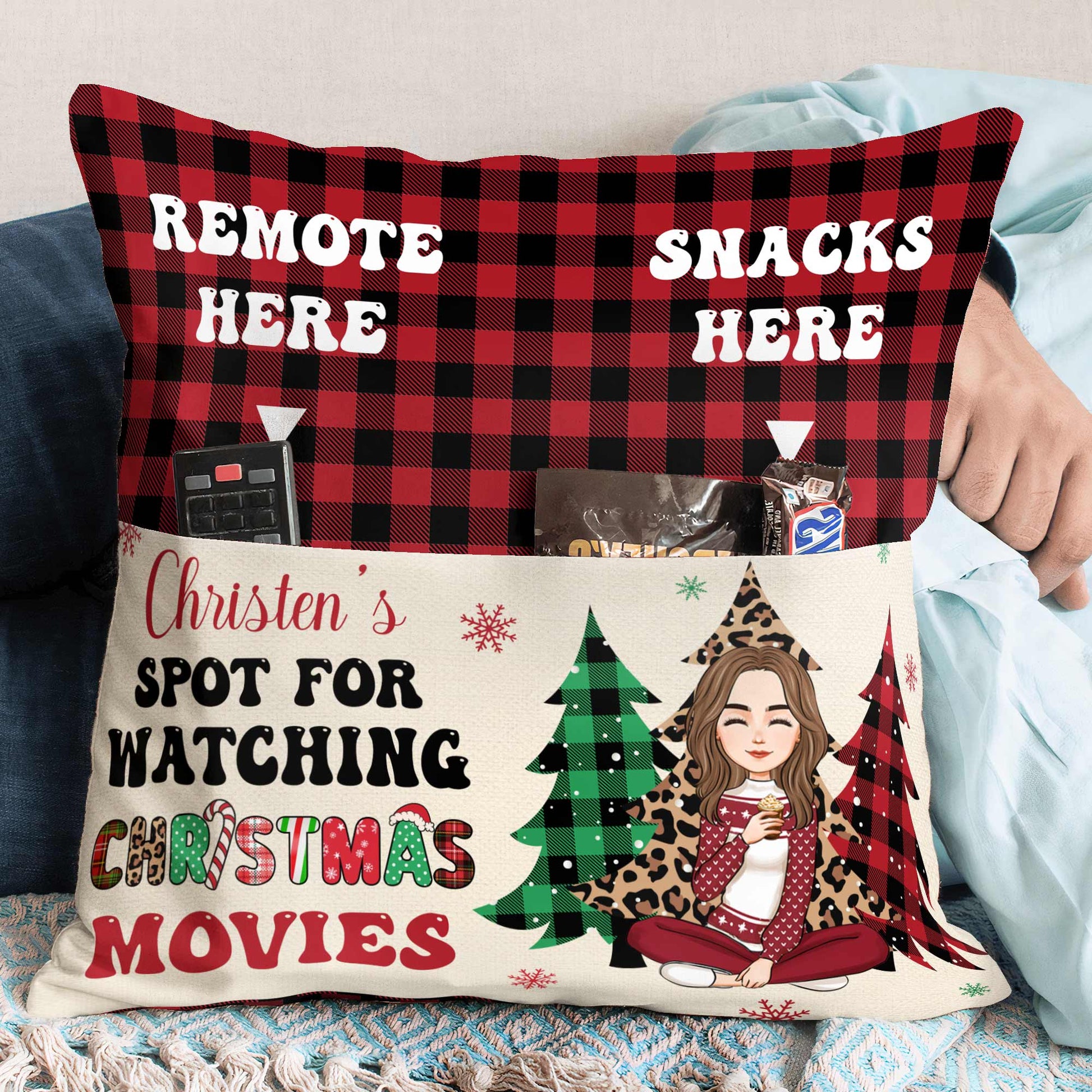 My Spot For Watching Christmas Movies - Personalized Pocket Pillow (In –  Macorner