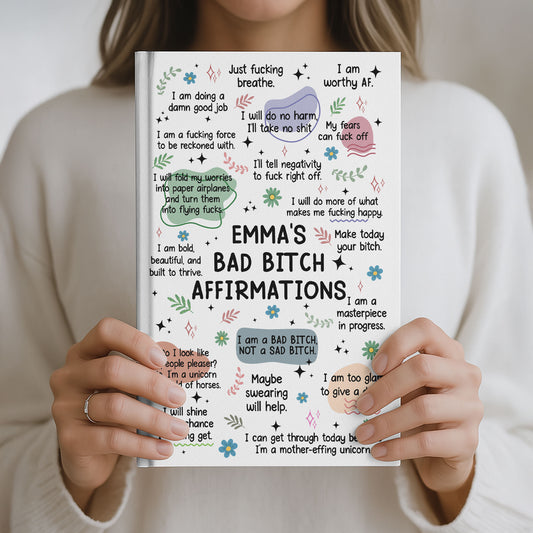 My Swear Affirmations - Gifts For Daughter, Friend, For Me Gift - Personalized Hardcover Journal