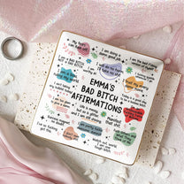 My Swear Affirmations - Gifts For Daughter, Friend, For Me Gift - Personalized Jewelry Dish - Gift For Friend - Gift For Daughter