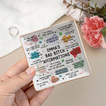 My Swear Affirmations - Gifts For Daughter, Friend, For Me Gift - Personalized Jewelry Dish - Gift For Friend - Gift For Daughter