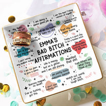 My Swear Affirmations - Gifts For Daughter, Friend, For Me Gift - Personalized Jewelry Dish - Gift For Friend - Gift For Daughter