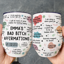 My Swear Affirmations - Gifts For Daughter, Friend, For Me Gift - Personalized Wine Tumbler