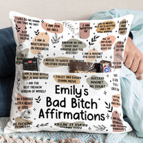 My Swear Affirmations Pillow - Self Gift, Gifts For Daughter, Friends - Personalized Pocket Pillow (Insert Included)