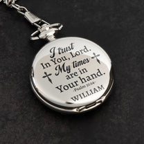 My Times Are In Your Hands Christian Bible - Personalized Pocket Watch