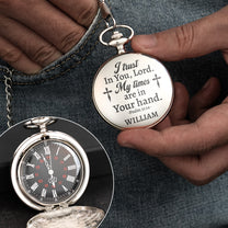 My Times Are In Your Hands Christian Bible - Personalized Pocket Watch