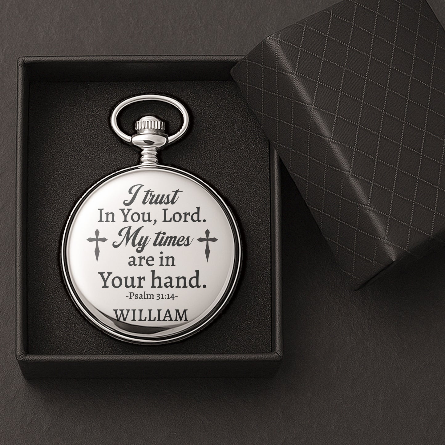 My Times Are In Your Hands Christian Bible - Personalized Pocket Watch