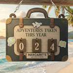 My Travel Log - Personalized Travel Tracker Sign