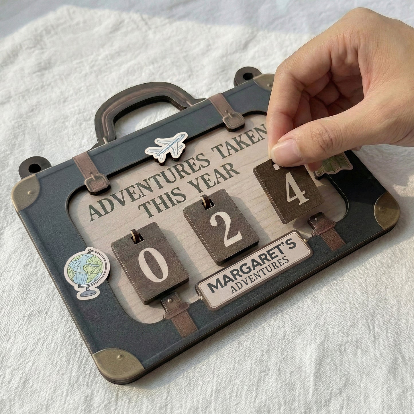 My Travel Log - Personalized Travel Tracker Sign