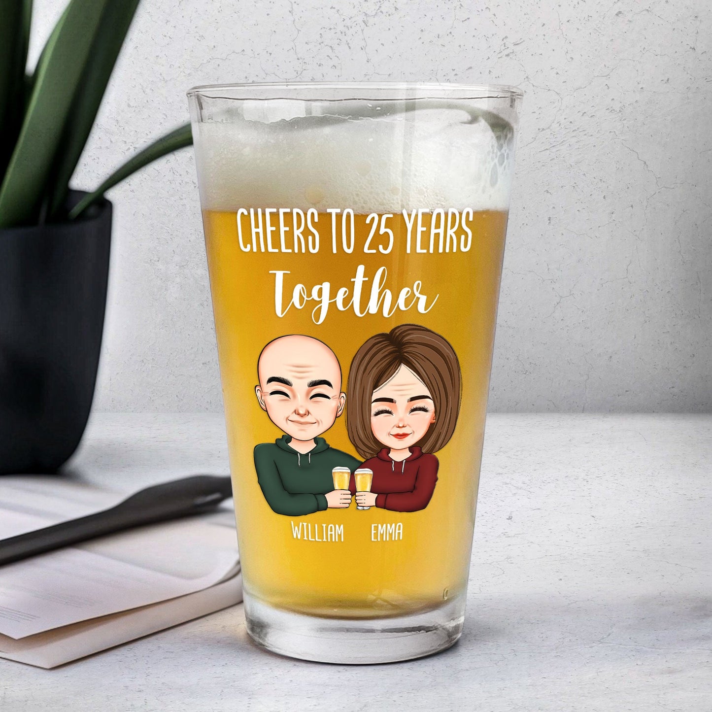 My Wife Is Cooler Than My Beer - Personalized Beer Glass