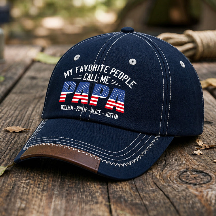 My_Favorite_People_Call_Me_Papa_Grandpa_Personalized_Cap_4
