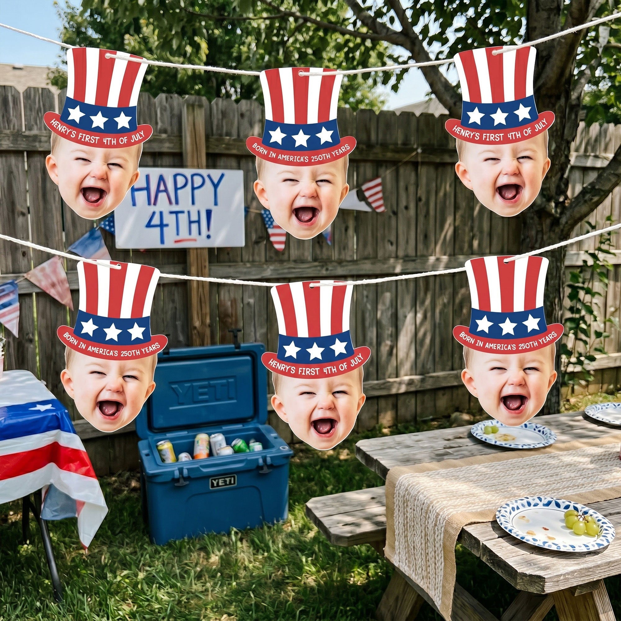 My-First-4Th-Of-July-Born-In-America'S-250Th-Years--Personalized-Garland-Banner-1