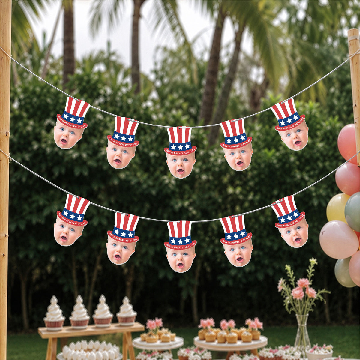 My-First-4Th-Of-July-Born-In-America'S-250Th-Years--Personalized-Garland-Banner-4