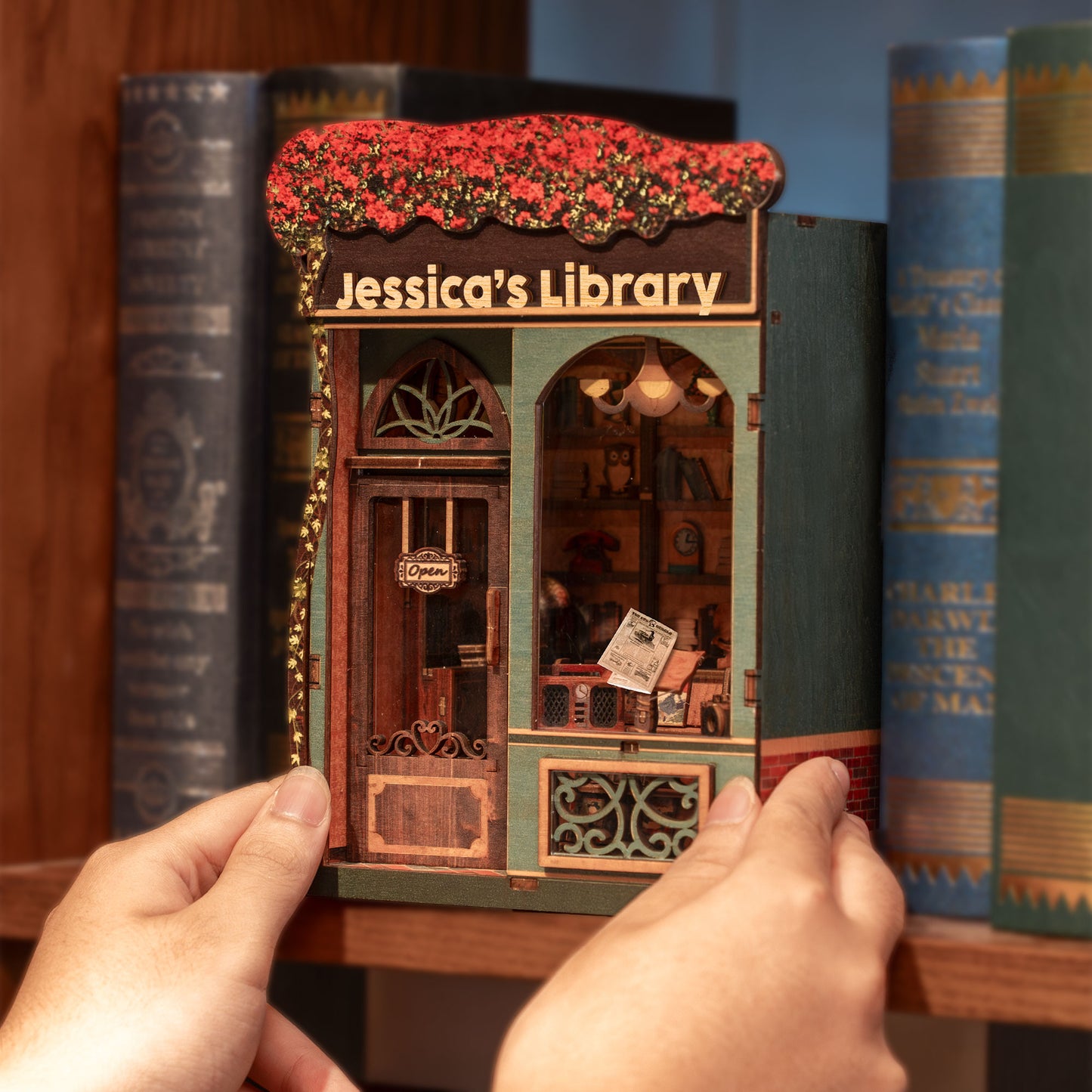 My Library & Old Bookstore - Personalized DIY Book Nook Kit