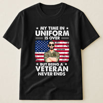 My-Time-In-Uniform-Is-Over-But-Being-A-Veteran-Never-Ends-Personalized-Shirt-1