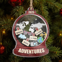 My Travel Adventure - Personalized Shaker Ornament