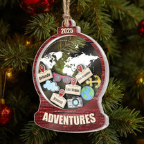 My Travel Adventure - Personalized Shaker Ornament