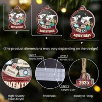 My Travel Adventure - Personalized Shaker Ornament