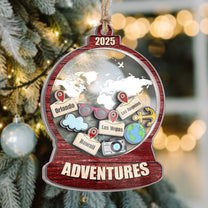 My Travel Adventure - Personalized Shaker Ornament