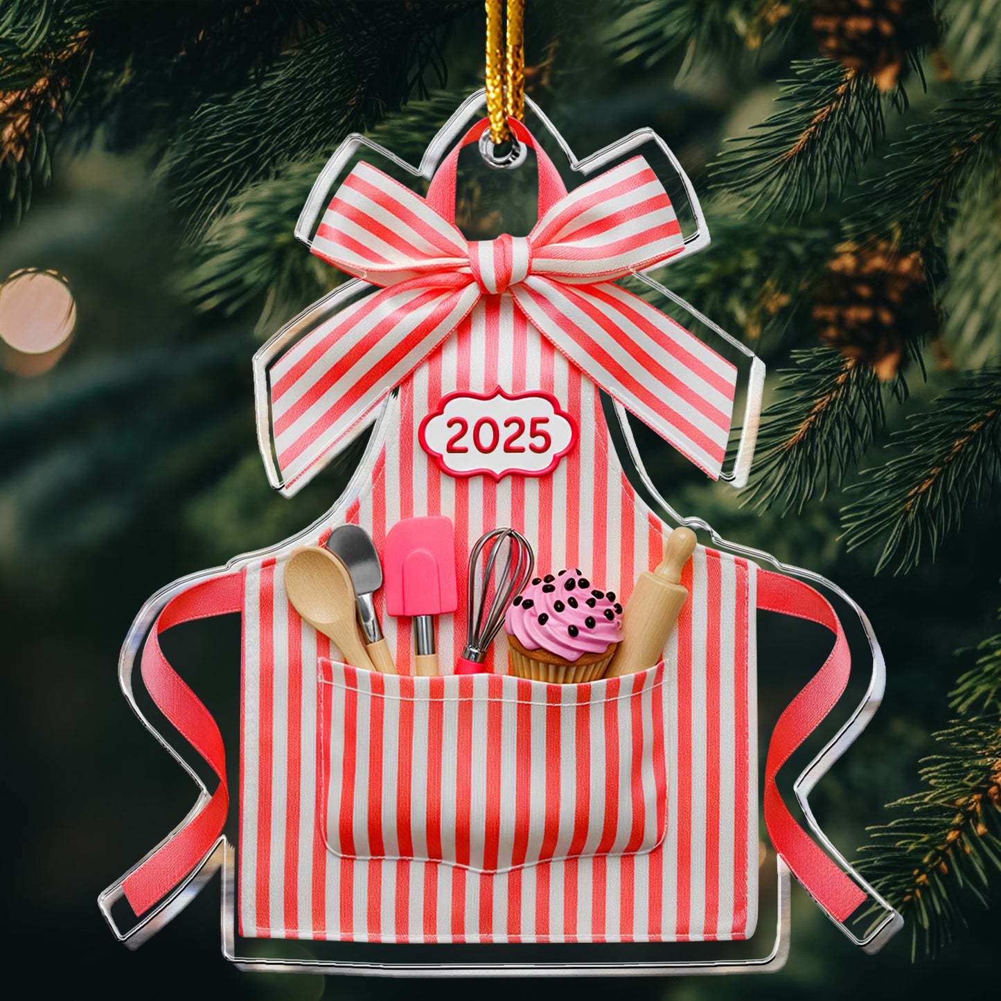 2D Flated Baker Christmas Gifts - Acrylic Ornament