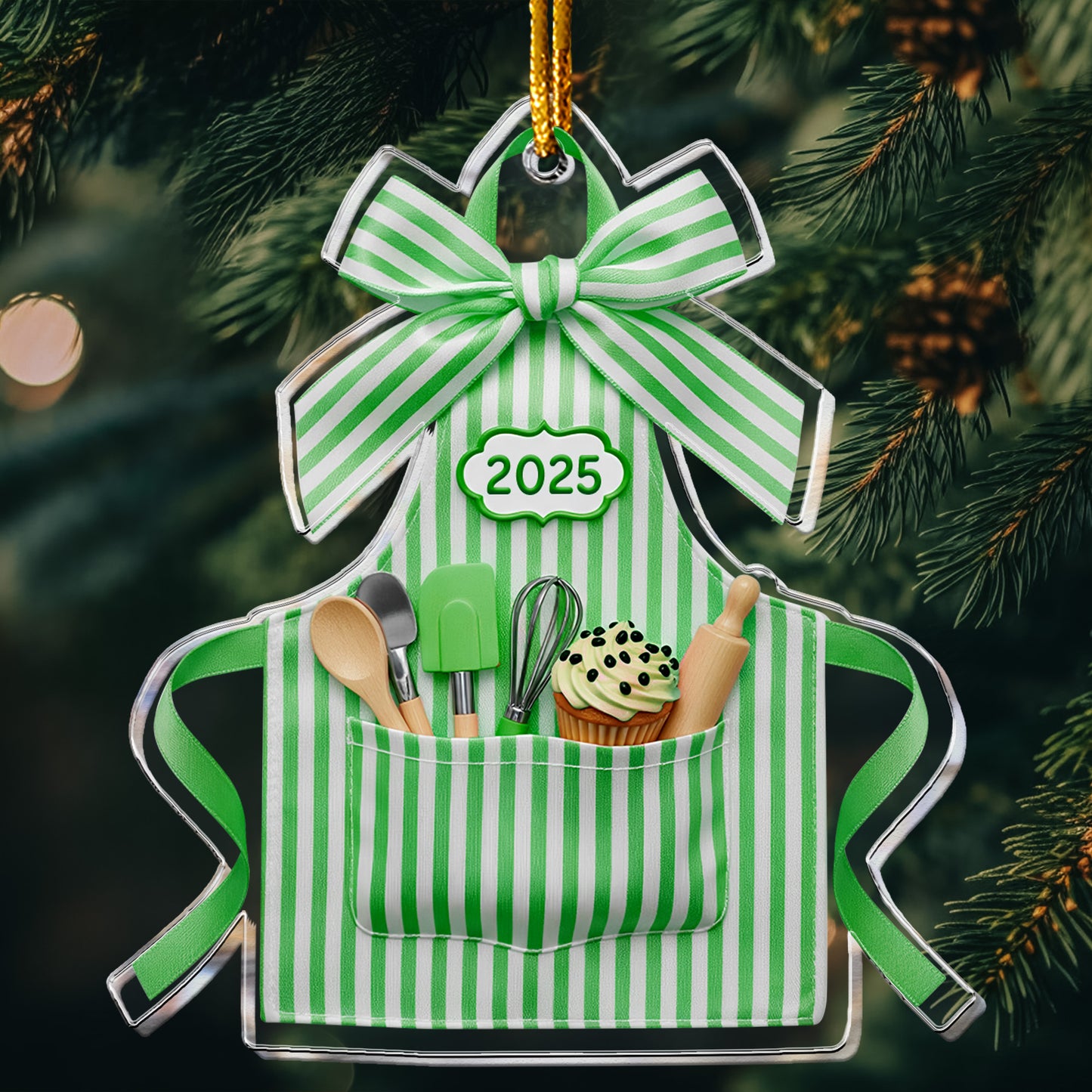 2D Flated Baker Christmas Gifts - Acrylic Ornament