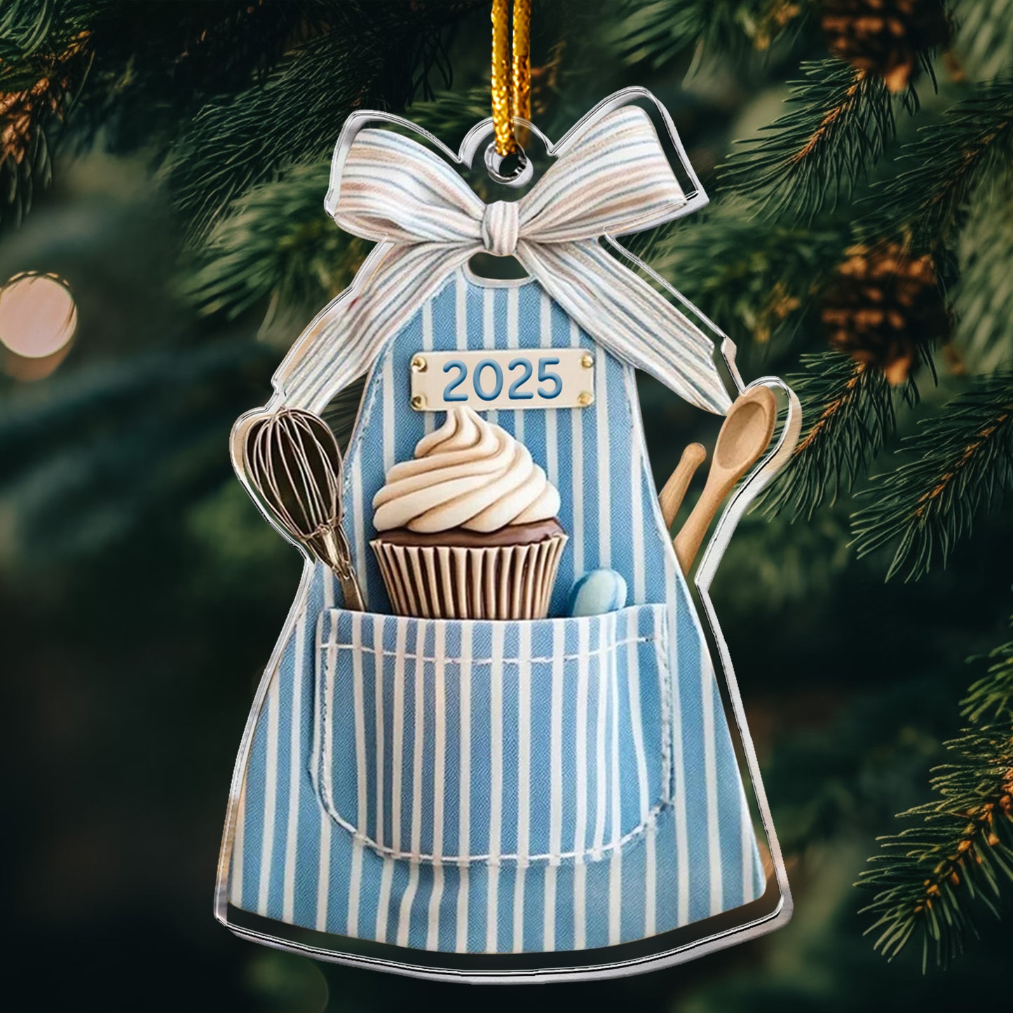 2D Flated Baker Christmas Gifts - Acrylic Ornament
