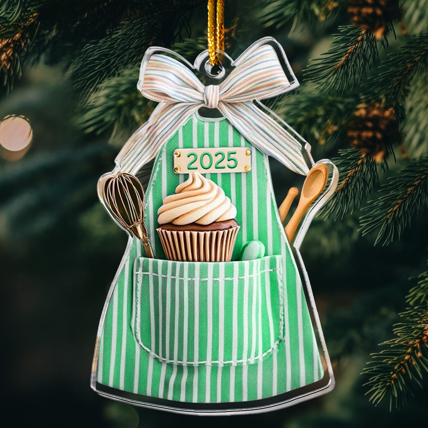 2D Flated Baker Christmas Gifts - Acrylic Ornament