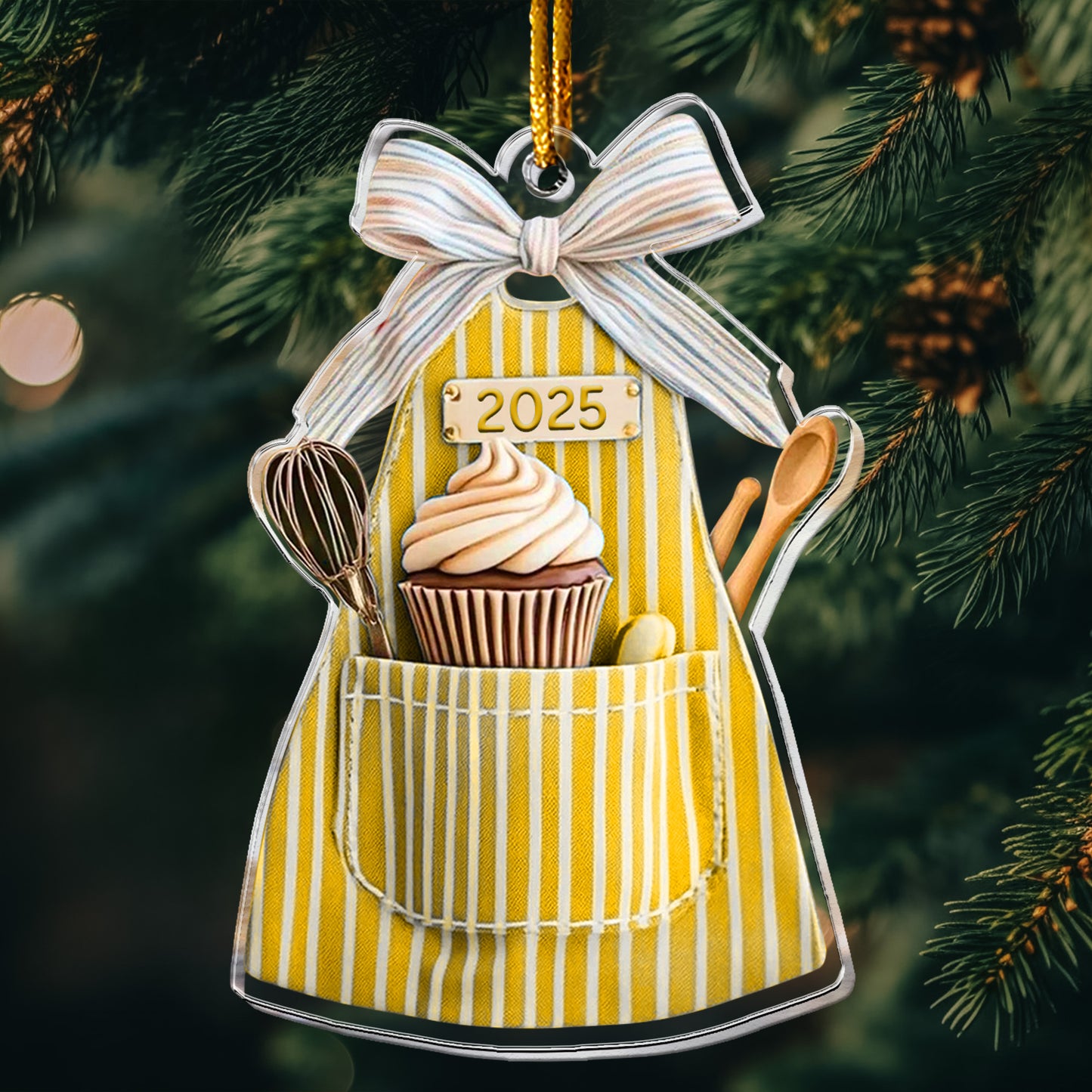 2D Flated Baker Christmas Gifts - Acrylic Ornament