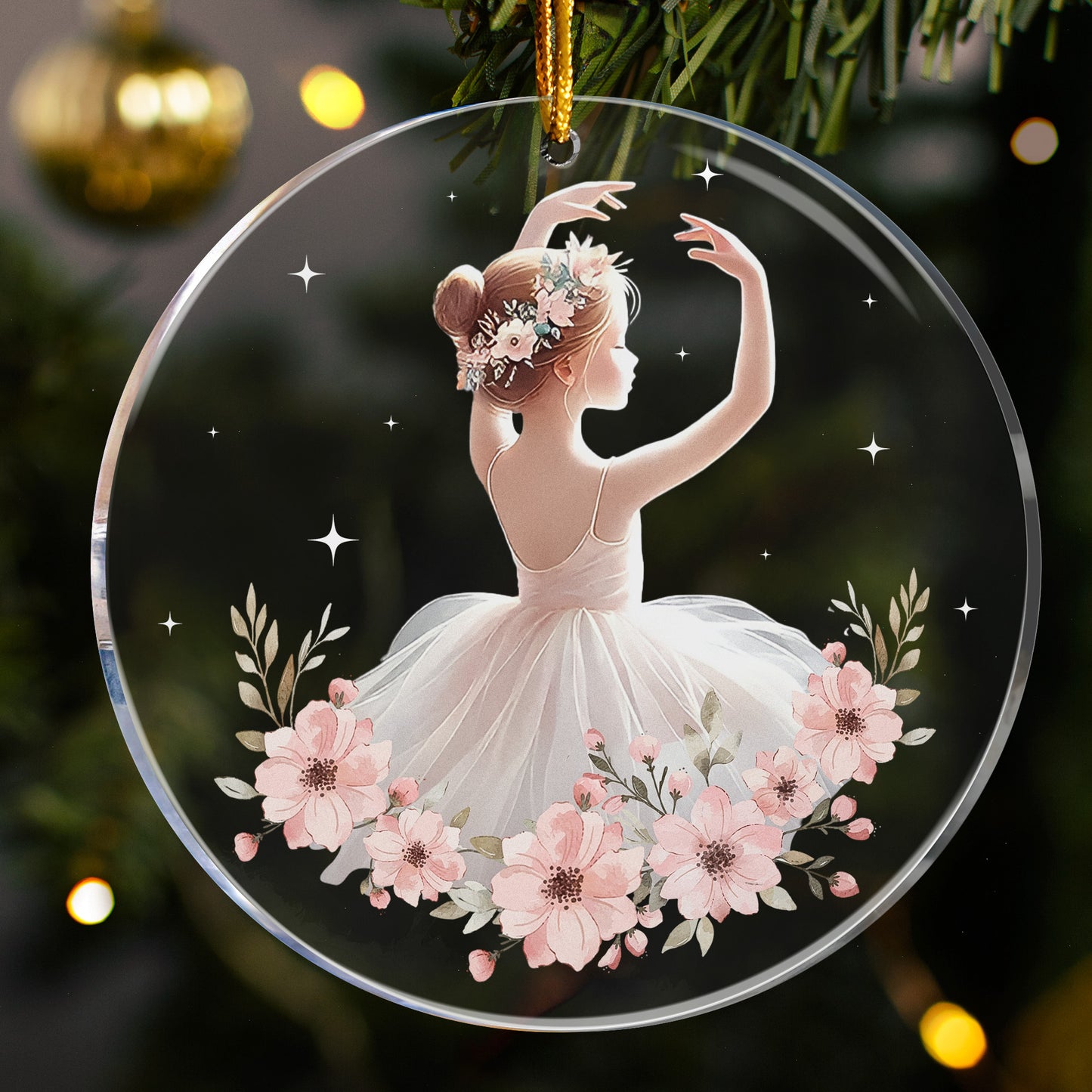 Ballerina Gift For Daughter Granddaughter - Glass Ornament